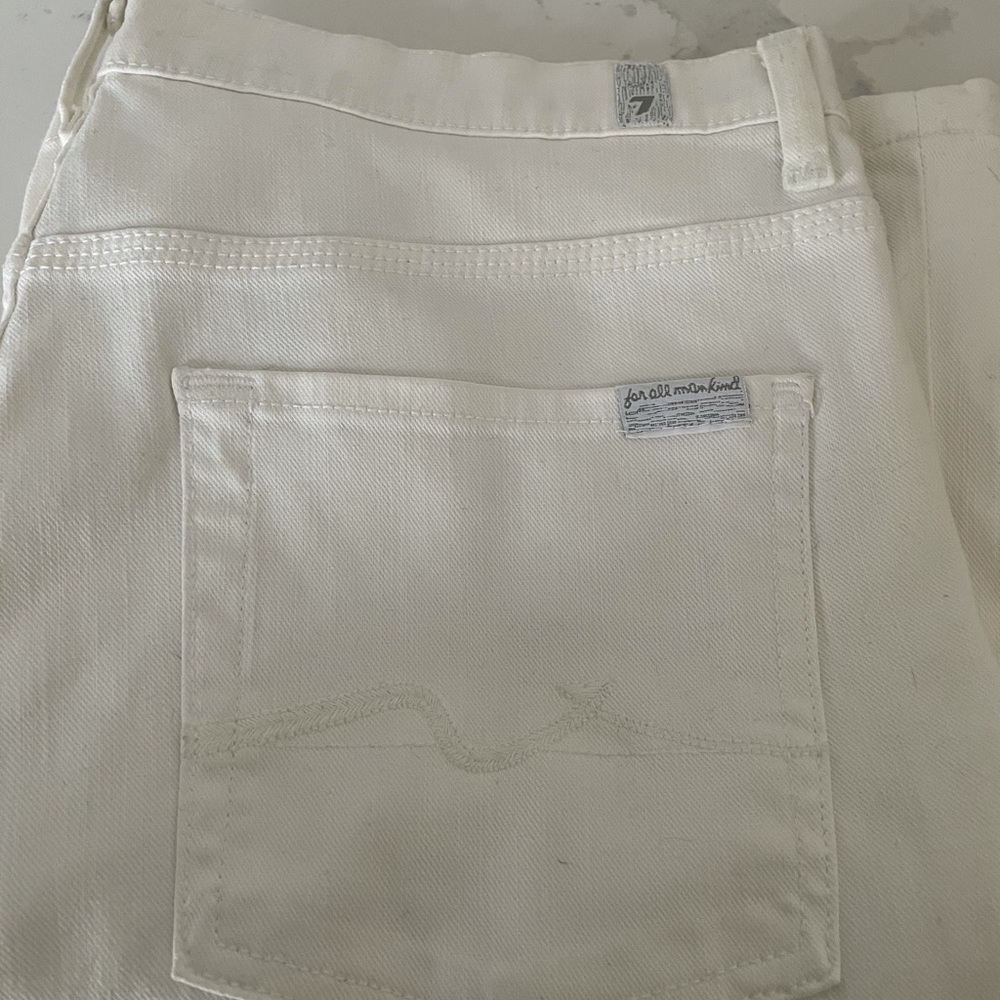 7 for all mankind white jeans
